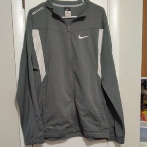Nike Men's Elite Gray and White Performance Jacket
